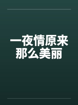 一夜的情人歌曲原唱封面